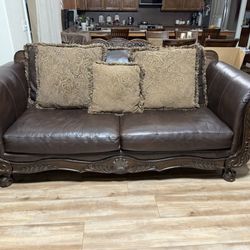 LEATHER Living Room Sofá Set