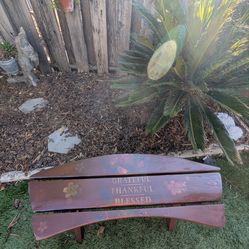 Hand painted garden bench