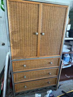 Pier 1 Imports Miranda Wicker/Rattan Armoire