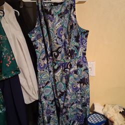 Retrolicious Cotton Retro Dress Size 3X Pockets 