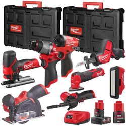Milwaukee eight piece cordless set!
