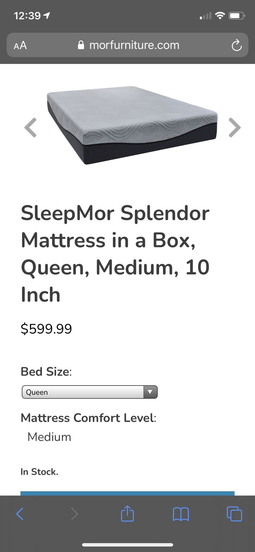 Queen Bed frame and Matresss