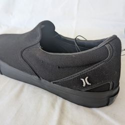 Hurley Slip-ons All black Size 9.5