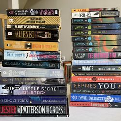 30 Thriller Books - Stranger Things, Stephen King, Neil Gaiman, Tolkien, Grisham