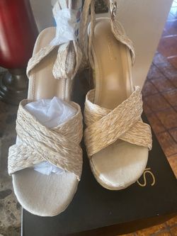 Tan Platform Sandal Wedge -shoedazzle
