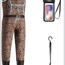 Size 10 Chest Waders for Women, Hunting Wader for Women, Womens Waders with Rubber Boots, Waterproof Fishing Waders