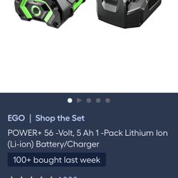 New Ego 5 Ah Battery And Charger