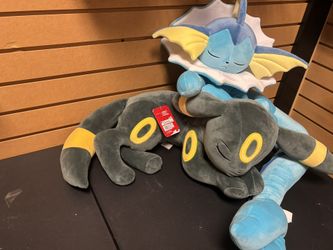 Sleeping Umbreon + Vaporeon 18” Plushies