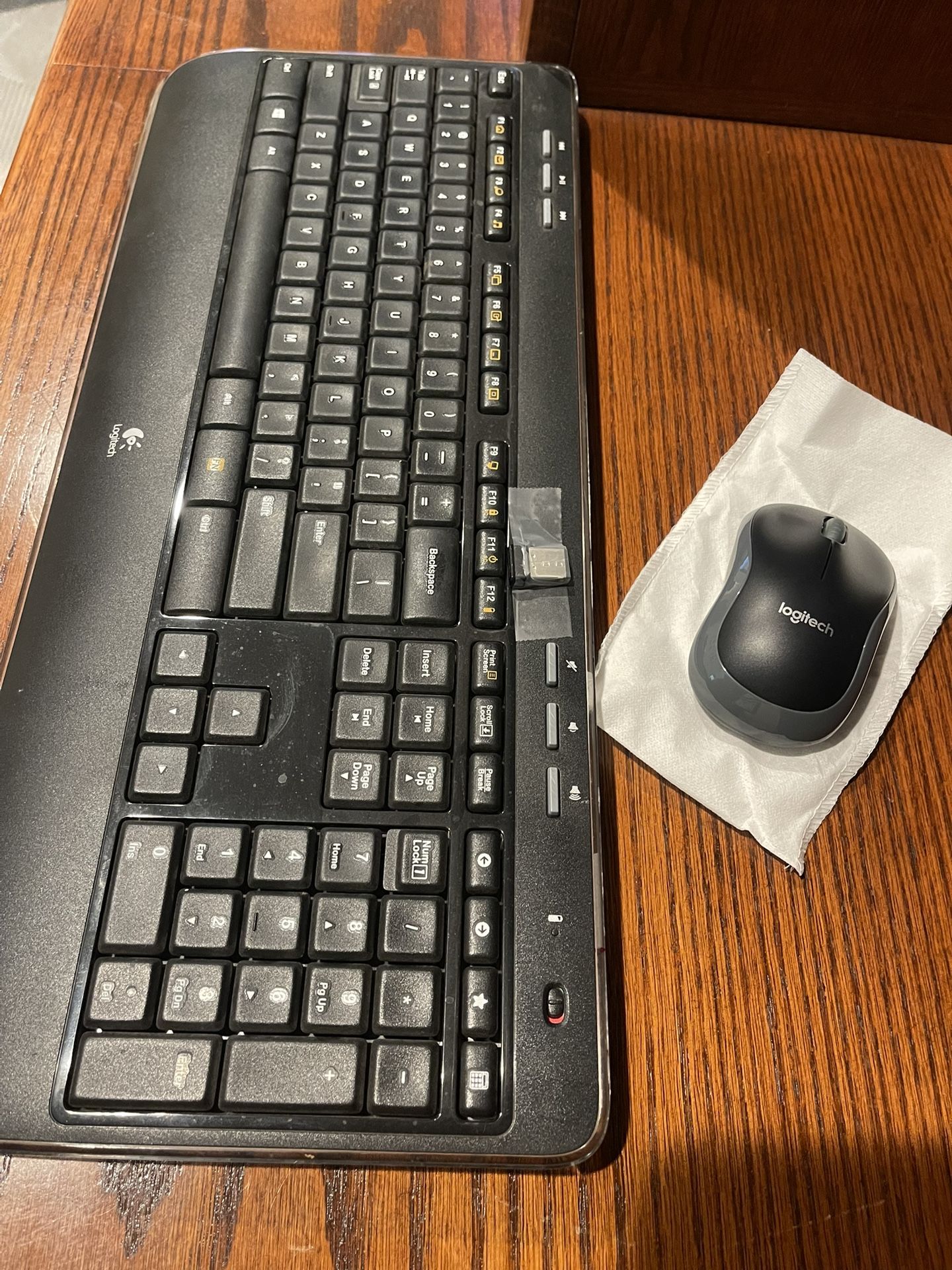 Logitech Wireless Mouse And Keyboard (separate USB).