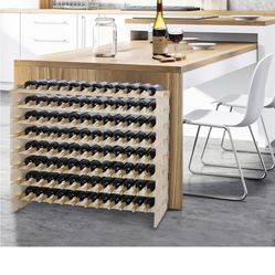 Stackable Modular Wine Rack 96 Bottles Freestanding Wine Bottle Holder 8-Tier 