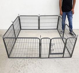(Brand New) $85 Pet 8-Panel Playpen, Each Panel (24” Tall X 32” Wide) Heavy Duty Dog Exercise Fence Gate Crate Kennel 