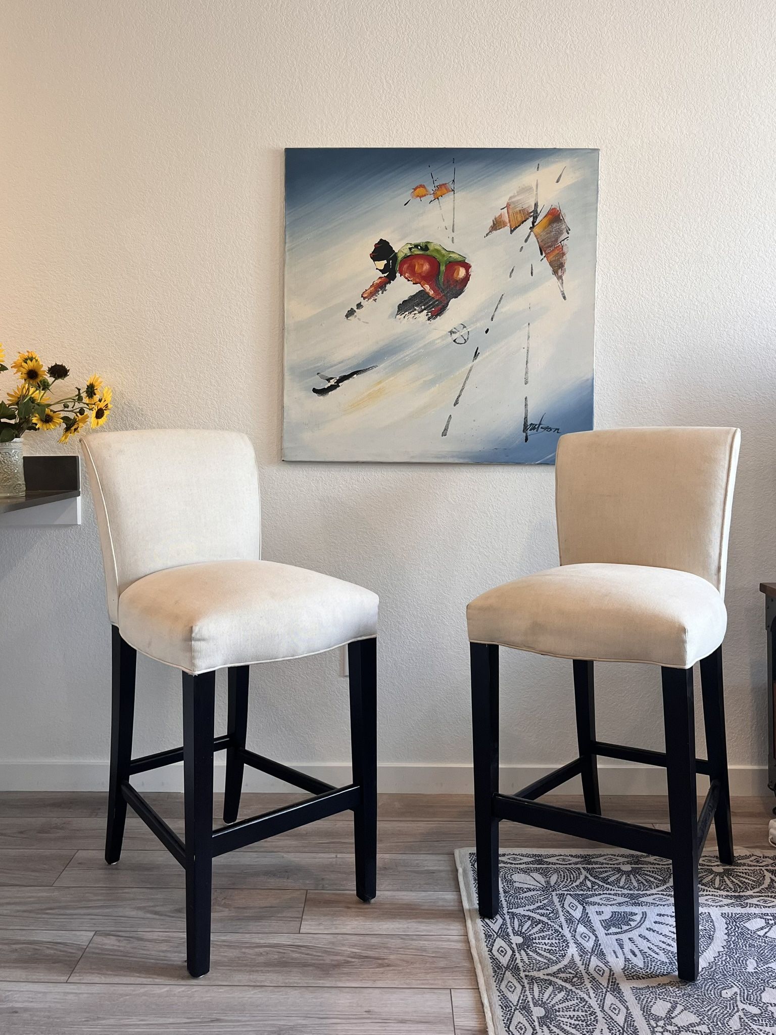 William Sonoma Fitzgerald Upholstered Counter & Bar Stool