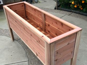 Redwood Raised Garden Bed Planter Box ,Large, 5 Ft Long, 15” Deep