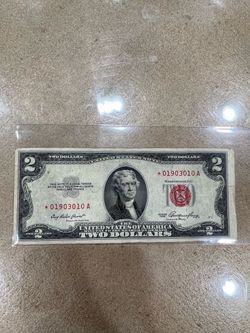 1953 $2 US Note Red Seal Star Note ⭐️