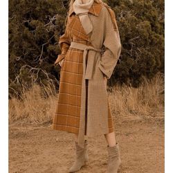 J ing coat Mixer brown trench coat