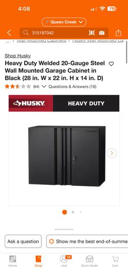 Husky heavy duty wall cabinet NEW