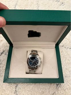 Stainless Steel Blue Dial Watch