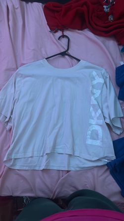 White wide crop top