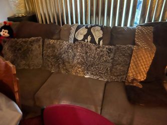Brown Sectional Sofa – $350