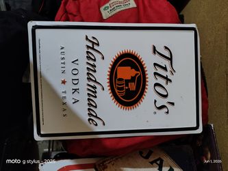 Tito's tin sign