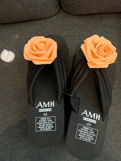 AMH Black  with Orange Rose Detail