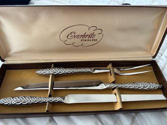 Everbrite Stainless Steel Carving Set Vintage