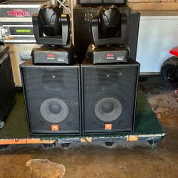 JBL SR-X series loud speakers and american DJ LED light