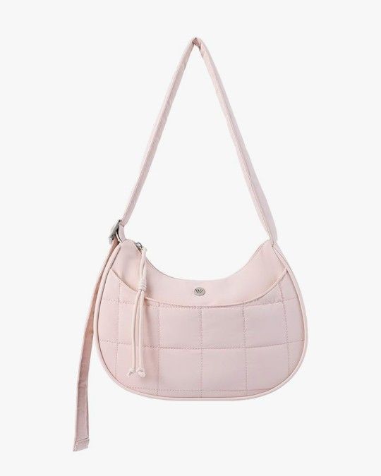 WESTBRONCO Puffer Crescent Shoulder Bags for Women Puffy Quilted Handbags, Nylon Shoulder Purse~NEW