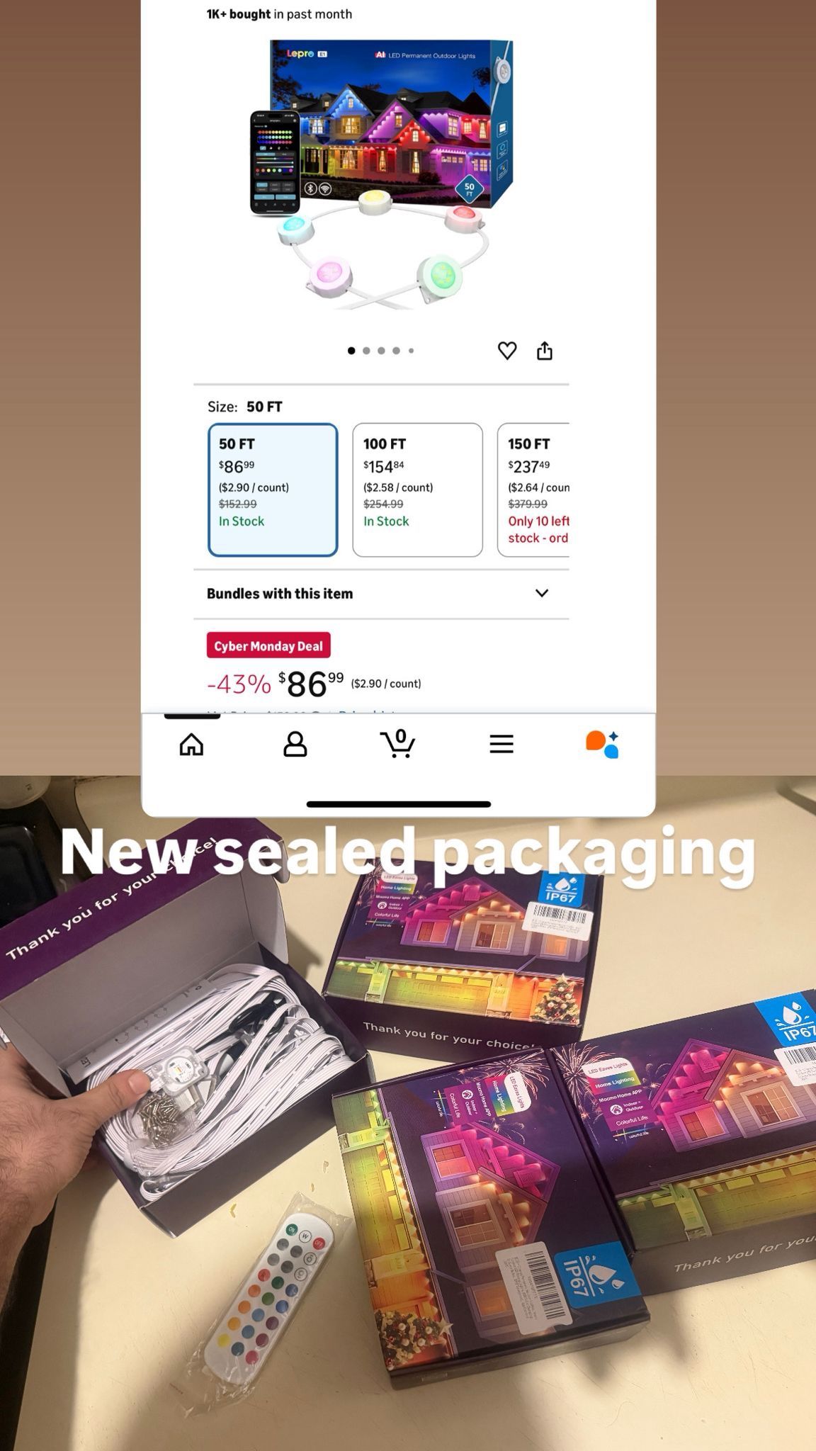 Permanent Outdoor Lights, Smart Outdoor LED String Lights,Christmas Lights RGB Color Changing,Scene Modes, IP67 Waterproof, App Control,Holiday, Party