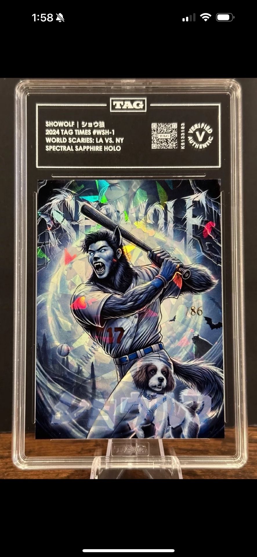SHOWOLF 2024 TAG Times #WSH-1 World Scaries Sapphire Holo /86 Shohei Ohtani