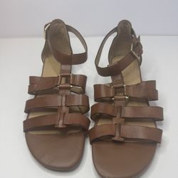 Naturalizer 'Jansin'Brown Leather Strappy Sandals Size 8W