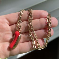 Unique Hot Dog Chain Necklace