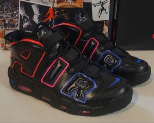 Authenticity Guarantee
Nike Air More Uptempo 96 Black-Bright Crimson-Blue Mens Size 10.5