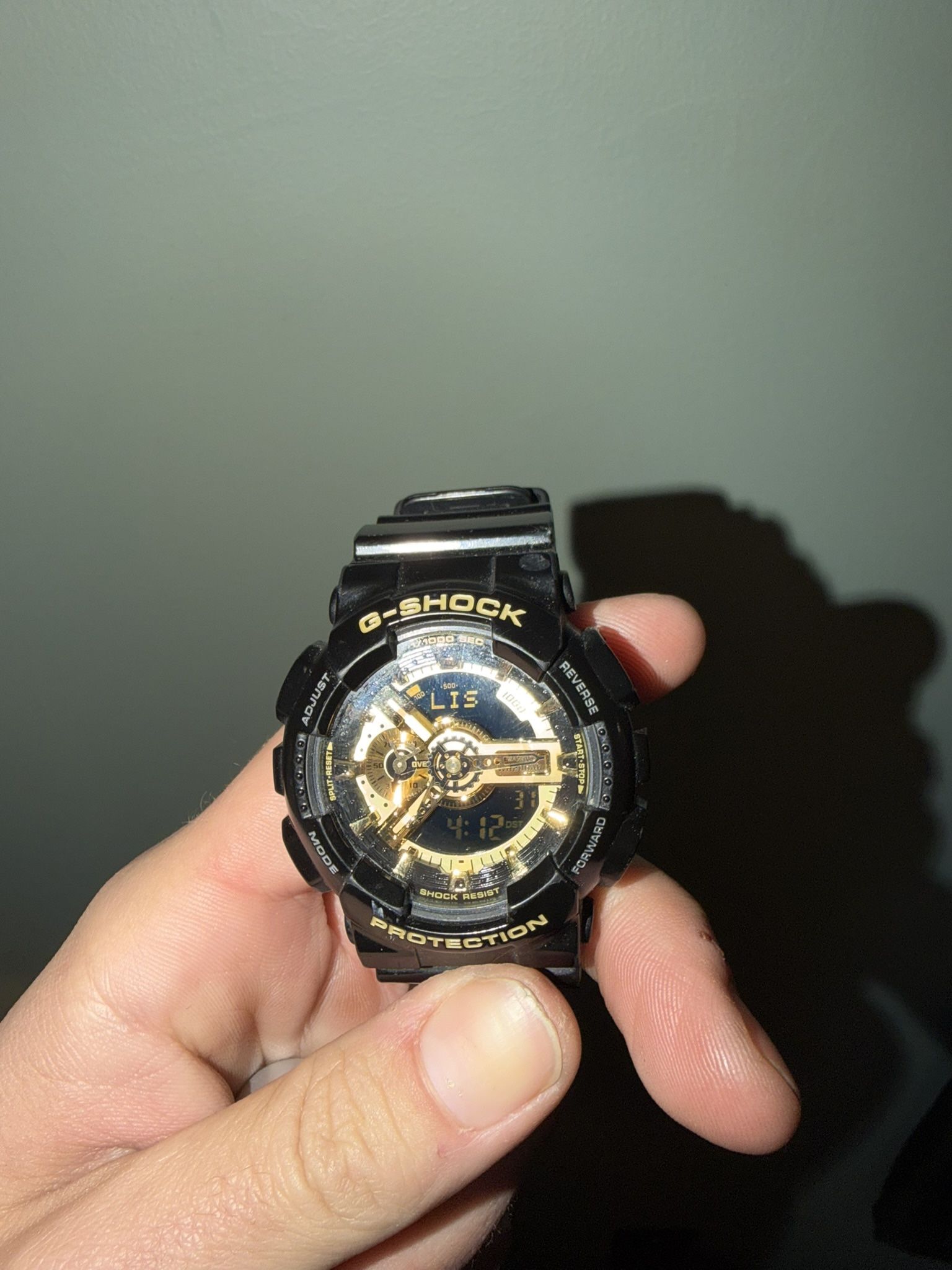 Gold & Black G Shock Watch