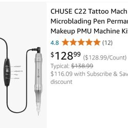 CHUSE C22 Tattoo Machine Microblading Pen Permanent Makeup PMU Machine Kit 