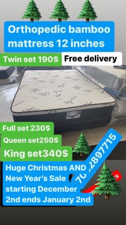 Huge sale for Mattress And Box Twin size #mattress and box 150.$ full 190$ Queen 200$ king 290$. free delivery free set up 708….289…7715… cash or Zell