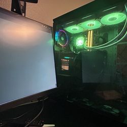 Custom Built Gaming PC, included dual monitor setup.