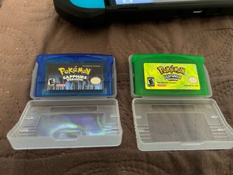 Pokémon Sapphire & Leaf Green GBA Cartridges