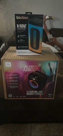 Two speakers when is JBL they’re both brand new. I got it as a gift and I don’t really like speakers.