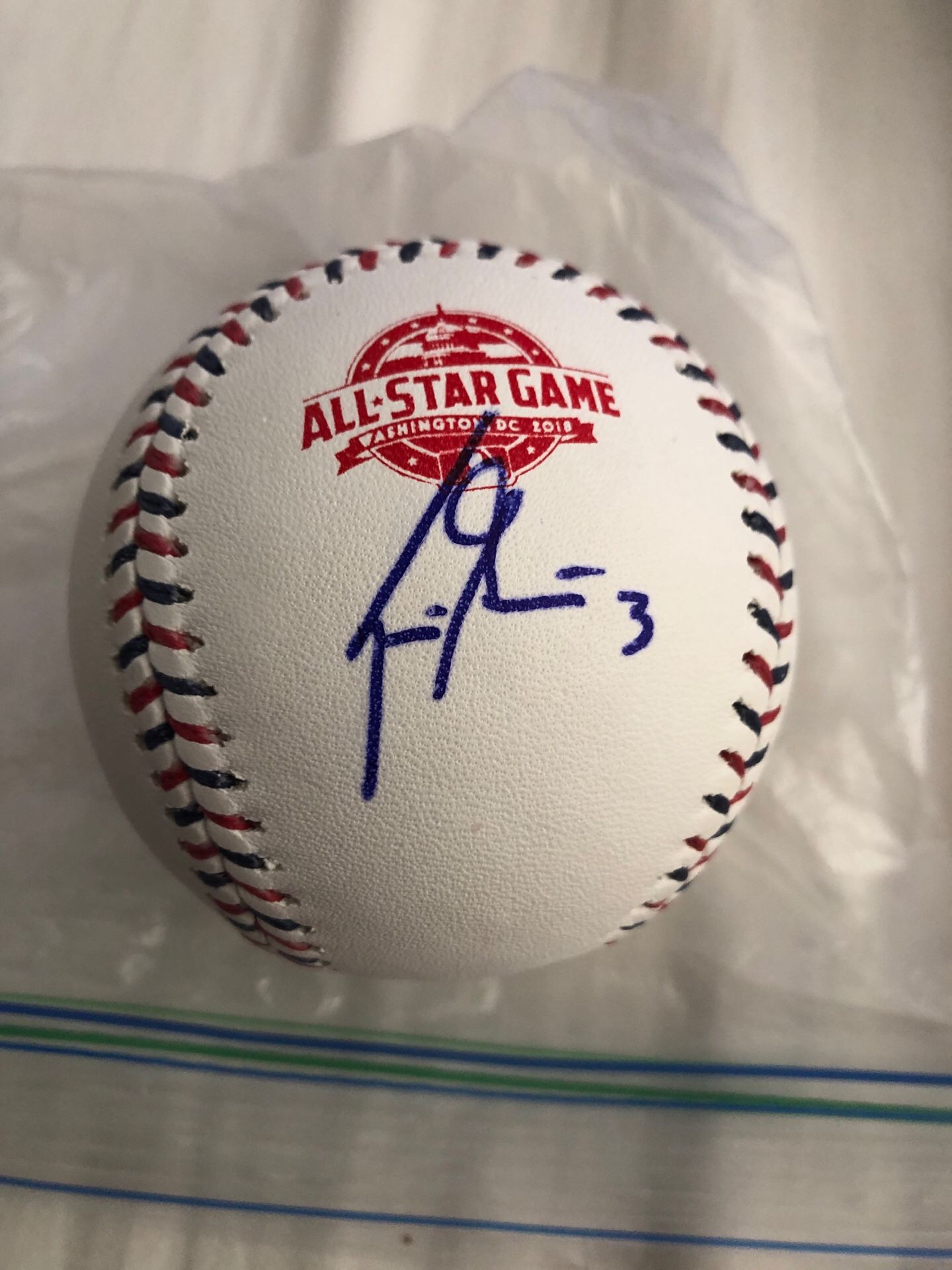 Scooter Gennett autographed 2018 all star baseball