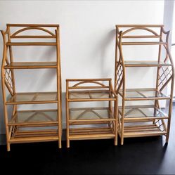 Bamboo 3 Part Shelves Asking 200 In Excellent Condition 