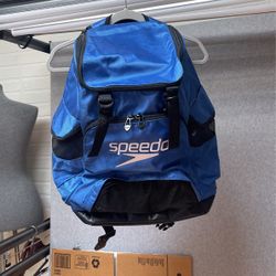 Speedo Pro Large Adjustable Swim Backpack Blue/Black
