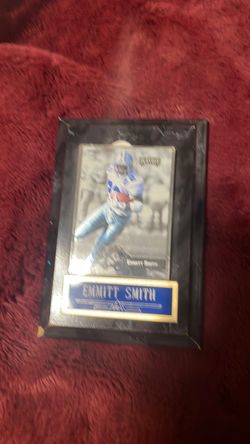 Emmitt Smith Football Card Plaque