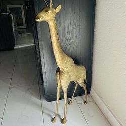 1970’S Mid Century Brass Giraffe Sculpture