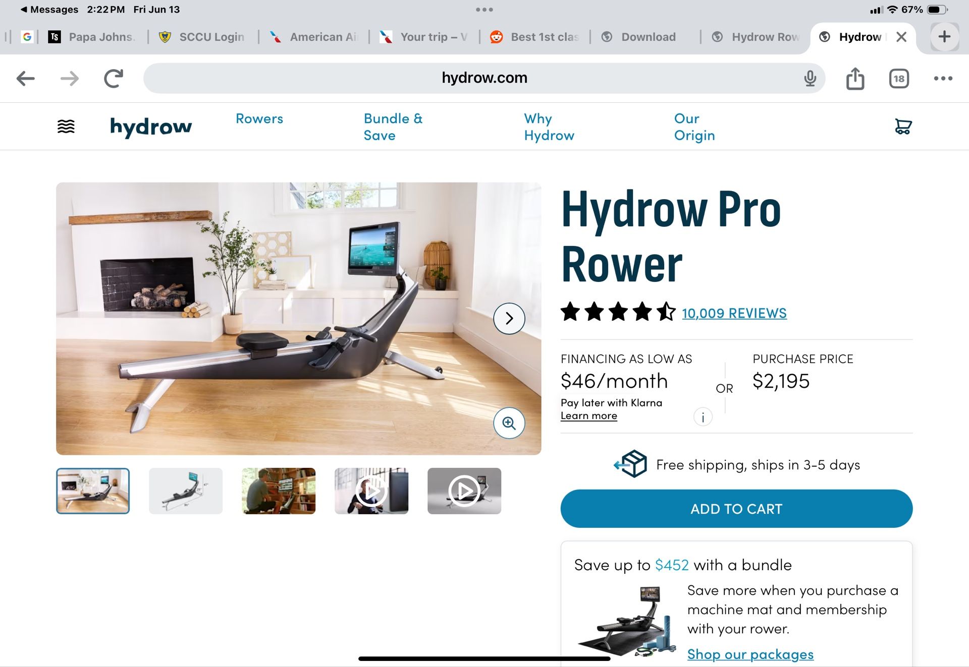 Hydrow Pro Rower