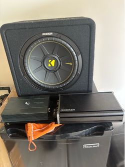 Speaker w/ box & 2 amps