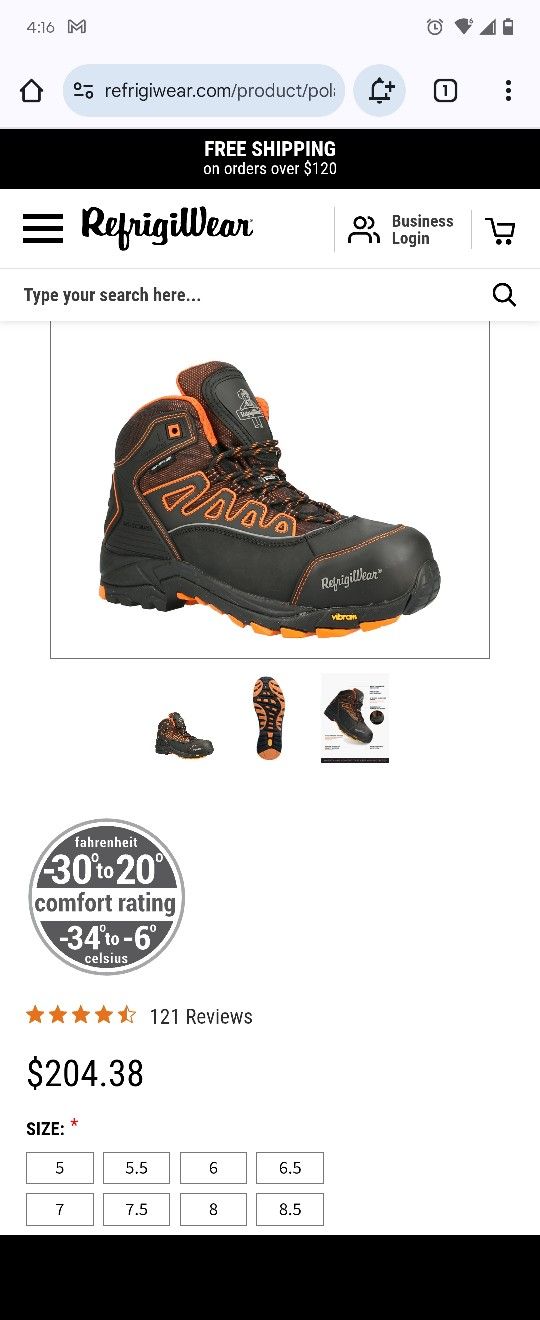 Refrigiwear Work/Hiking Boots