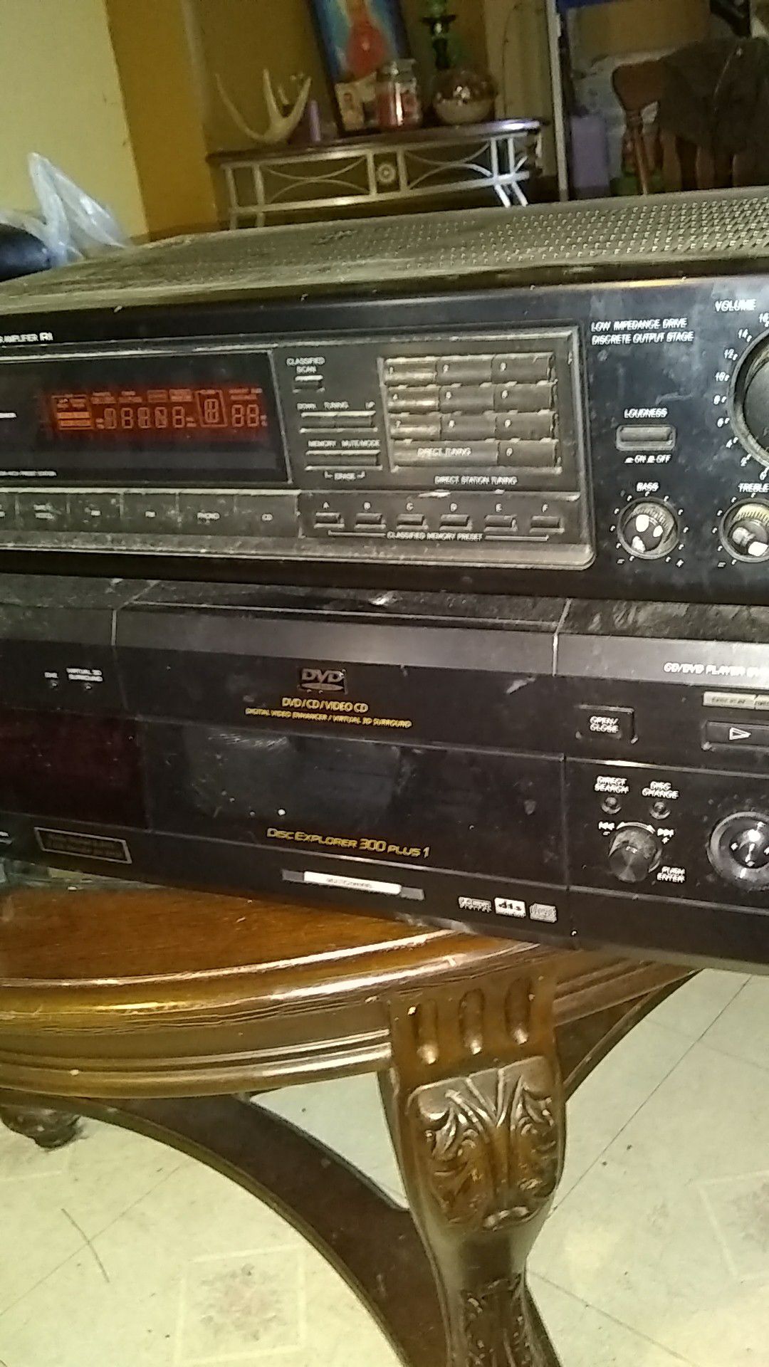 Home amplifier with CD changer