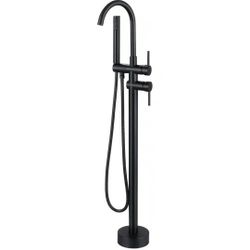 AKLFGN
Single-Handle Freestanding Floor Mount Roman Tub Faucet Bathtub Filler with Hand Shower in. Matte Black