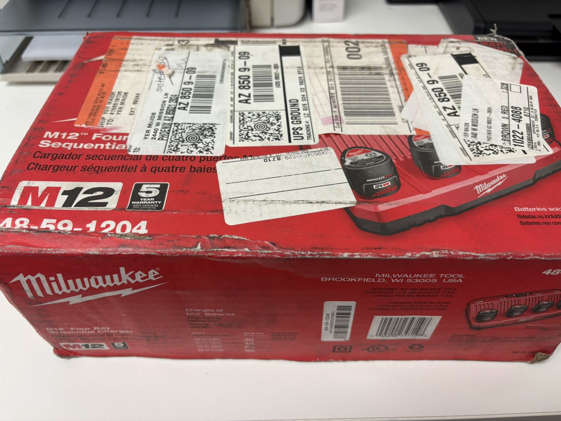 Milwaukee M12 Four Bay Sequential charger